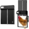 Kit De Porte De Poulailler Automatique,Porte De Poulailler à Minuterie, Porte De Poulailler Automatique Alimentée Par Batterie Avec Minuterie Et Capteur De Lumière