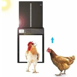 Porte Automatique Pour Poulailler, IPX3 Waterproof Automatic Chicken Coop Door Opener With Light Sensor, Battery Powered -Trixie || Flamingo Soldes Magasin 96888953 4