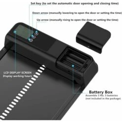 Nouveau Porte De Poulailler Automatique,3.0 Smart Metal Chicken Coop Door,Porte Animale En Métal Avec Minuterie,Suitable For Chickens, Ducks, Pigeons, Etc(Black) 8 Nouveau Porte De Poulailler Automatique,3.0 Smart Metal Chicken Coop Door,Porte Animale En Métal Avec Minuterie,Suitable For Chickens, Ducks, Pigeons, Etc(Black) -Trixie || Flamingo Soldes Magasin 96905778 4