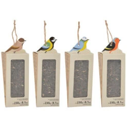 4 Mangeoires Silo Pour Oiseaux Avec Graines De Tournesol FB387 Esschert Design L 8,1 X L 8,2 X H 23,7 Cm