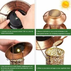 Solaire Mangeoire À Oiseaux Extérieur, Mangeoire À Oiseaux Suspendue En Métal, Mangeoires Oiseaux Pour Nourrir Les Oiseaux En Plein Air Le Jardin -Trixie || Flamingo Soldes Magasin 97372422 4