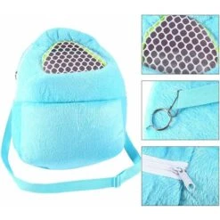 Sac De Transport Pour Animal Domestique, Hamster, Hamster, Sac De Voyage Respirant Avec Bandoulière Pour Petits Animaux De Compagnie, Hérisson, écureuil, Lapin (bleu, L) -Trixie || Flamingo Soldes Magasin 97439653 4
