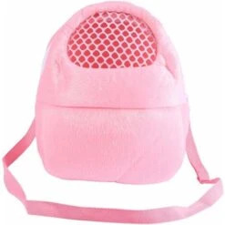 Sac De Transport Pour Animal Domestique, Hamster, Hamster, Sac De Voyage Respirant Avec Bandoulière Pour Petits Animaux De Compagnie, Hérisson, écureuil, Lapin (Rose) Taille S