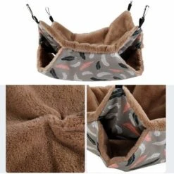 Hamac Chinchilla Furet, 34x34cm Hamac Pour Animaux De Petite Taille Hamac Lapin Hamac Doux À Double Couche Pour Hamster Chinchilla Cochon D'Inde Rat Souris Ecureuil Hérisson Petit Animal -Trixie || Flamingo Soldes Magasin 97443006 3