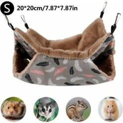 Hamac Chinchilla Furet, 34x34cm Hamac Pour Animaux De Petite Taille Hamac Lapin Hamac Doux À Double Couche Pour Hamster Chinchilla Cochon D'Inde Rat Souris Ecureuil Hérisson Petit Animal -Trixie || Flamingo Soldes Magasin 97443006 4
