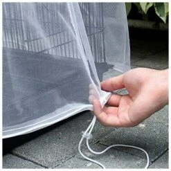 Housse De Cage À Oiseaux Universelle Jupe De Cage De Perroquet En Filet Pour Attrape-Graines - Blanc (Non Inclus La Cage À Oiseaux) Housse Durable Respirant Lavable -Trixie || Flamingo Soldes Magasin 97447925 3