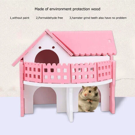 Hamster Hideout, Assemblez Hamster Hut Villa, Cage Habitat Decor Accessories, Play Toys For Hamster Hamster Bedroom 3 Hamster Hideout, Assemblez Hamster Hut Villa, Cage Habitat Decor Accessories, Play Toys For Hamster Hamster Bedroom – Image 3