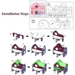 Hamster Hideout, Assemblez Hamster Hut Villa, Cage Habitat Decor Accessories, Play Toys For Hamster Hamster Bedroom 8 Hamster Hideout, Assemblez Hamster Hut Villa, Cage Habitat Decor Accessories, Play Toys For Hamster Hamster Bedroom -Trixie || Flamingo Soldes Magasin 97538453 4
