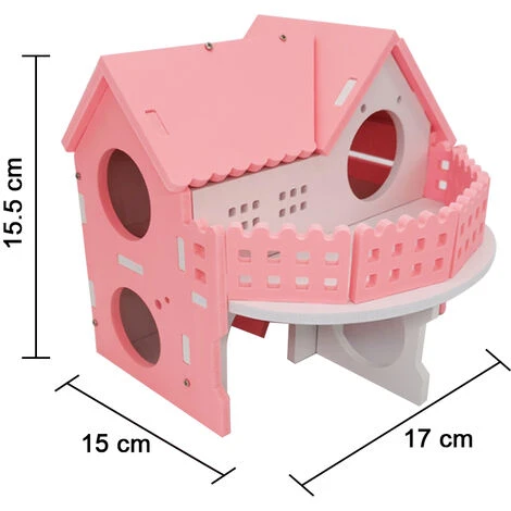 Hamster Hideout, Assemblez Hamster Hut Villa, Cage Habitat Decor Accessories, Play Toys For Hamster Hamster Bedroom 5 Hamster Hideout, Assemblez Hamster Hut Villa, Cage Habitat Decor Accessories, Play Toys For Hamster Hamster Bedroom – Image 5