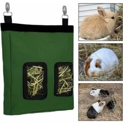 Lapin Foin Mangeoire Sac Cobaye Foin Mangeoire Racks De Stockage Suspendus Alimentation Foin Pour Petits Animaux Chinchilla Hamsters 600D Oxford Tissu Tissu