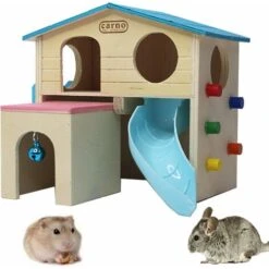 Maison De Hamster Pour Animal De Compagnie Avec échelle D'escalade Amusante, Cabane En Bois, Jouets à Mâcher Pour Petits Animaux Comme Le Hamster Nain Et La Souris