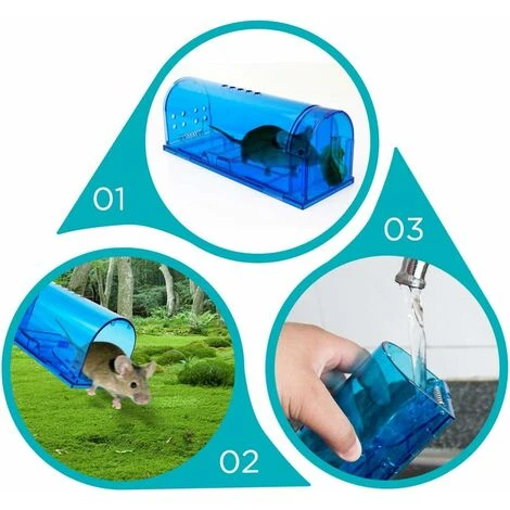 Piège à Souris Sans Cruauté Lot De 2 Pièges à Souris à Attraper Et à Relâcher Qui Fonctionnent Meilleur Intérieur/extérieur Mousetrap Catcher Non Killer Small Taupe Capture Cage 2 Piège à Souris Sans Cruauté Lot De 2 Pièges à Souris à Attraper Et à Relâcher Qui Fonctionnent Meilleur Intérieur/extérieur Mousetrap Catcher Non Killer Small Taupe Capture Cage – Image 2