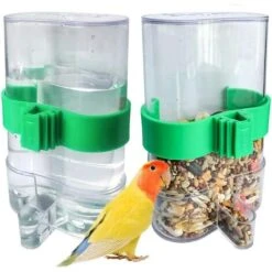 Distributeur D'eau Automatique Oiseau, 2 Pièces Distributeur D'eau Distributeur De Nourriture Oiseaux, Gourde Pour Oiseaux, Cage Distributeur D'eau, Distributeur D'eau Pour Perroquets, Perruches, Oise