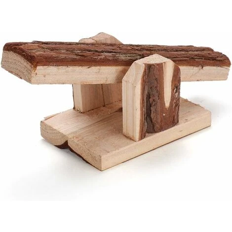 Cage Cochon D'Inde - Animaux En Bois Naturel Mâcher Petits Animaux Lapin Souris Rat Cochon D'Inde Hamster Balançoire Cage Jouets 2 Cage Cochon D'Inde - Animaux En Bois Naturel Mâcher Petits Animaux Lapin Souris Rat Cochon D'Inde Hamster Balançoire Cage Jouets – Image 2