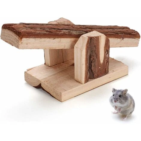 Cage Cochon D'Inde - Animaux En Bois Naturel Mâcher Petits Animaux Lapin Souris Rat Cochon D'Inde Hamster Balançoire Cage Jouets 4 Cage Cochon D'Inde - Animaux En Bois Naturel Mâcher Petits Animaux Lapin Souris Rat Cochon D'Inde Hamster Balançoire Cage Jouets – Image 4