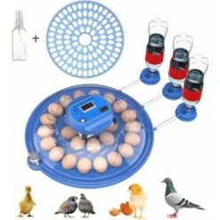 KAEJYIUT 26Incubateurs D'oeufs Pour Poulets, Mire D'oeufs, Tourneur D'oeufs Automatique, Ajout D'eau Automatique, Incubateurs D'oeufs De Volaille De Ferme Pour Poulets à Couver Oie Caille Canard Avec
