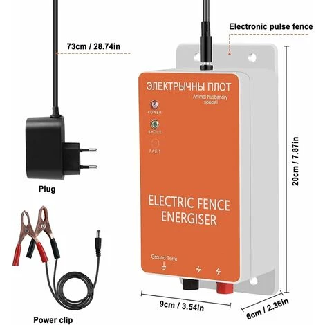 Clôture électrique Pour Bétail, Animaux, électrificateur De Clôture, Haute Puissance, D'alimentation Pour élevage De Volailles 5 Miles For Bétail F 2 Clôture électrique Pour Bétail, Animaux, électrificateur De Clôture, Haute Puissance, D'alimentation Pour élevage De Volailles 5 Miles For Bétail F – Image 2