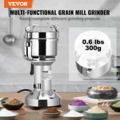 VEVOR Moulin A Grain Electrique 300 G 1900 W Broyeur A Epices Avec Lames Inox A 3 Couches Moulin A Cafe Broyage Super Fin 25000 R/min Finesse 40-200 Mailles Pour Moudre Matieres Secs Cereales Herbes -Trixie || Flamingo Soldes Magasin 99346139 3