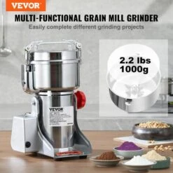 VEVOR Moulin A Grain Electrique Broyeur A Epices Cereales Cafe 1000 G Ultra-Fin -Trixie || Flamingo Soldes Magasin 99346147 3