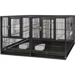 Volière Pour Oiseaux 95,5x45,5x52,5cm Grande Cage à Oiseaux En Métal Pour Perruche Calopsitte Canaris NAIZY 9 Volière Pour Oiseaux 95,5x45,5x52,5cm Grande Cage à Oiseaux En Métal Pour Perruche Calopsitte Canaris NAIZY -Trixie || Flamingo Soldes Magasin 99356493 5