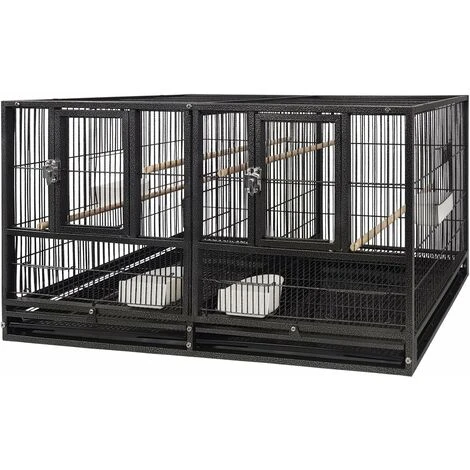 Volière Pour Oiseaux 95,5x45,5x52,5cm Grande Cage à Oiseaux En Métal Pour Perruche Calopsitte Canaris NAIZY 5 Volière Pour Oiseaux 95,5x45,5x52,5cm Grande Cage à Oiseaux En Métal Pour Perruche Calopsitte Canaris NAIZY – Image 5