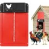 Porte Pour Poules, 2023 New Porte Poulailler Automatique, Automatique Poulailler Porte En, Etanche Avec Capteur De Lumière Porte De Poulailler à Induction à Pile, Rouge