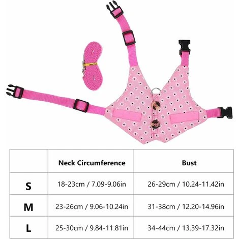 Ensemble Harnais Pour Lapin Avec Laisse Imprimé Floral Costume De Cochon D'Inde Petit Animal Fournitures Pour Lapin Chaton (rose) Taille S 2 Ensemble Harnais Pour Lapin Avec Laisse Imprimé Floral Costume De Cochon D'Inde Petit Animal Fournitures Pour Lapin Chaton (rose) Taille S – Image 2