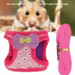 Sangle De Poitrine Pour Animaux De Compagnie, Harnais De Gilet Pour Animaux De Compagnie Lapin Hamster Petit Animal Laisse Durable Corde Sécurité Sangle De Cou En Tissu Respirant Pour Cobaye -Trixie || Flamingo Soldes Magasin 99599664 3