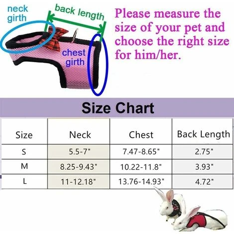 Harnais Pour Lapin Avec Laisse Réglable En Maille Souple Pour Lapin, Chaton Et Cochon D'Inde, Rat, M, Noir 2 Harnais Pour Lapin Avec Laisse Réglable En Maille Souple Pour Lapin, Chaton Et Cochon D'Inde, Rat, M, Noir – Image 2