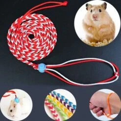 Harnais Et Laisse De Hamster, Corde Réglable De Harnais De Laisse De Hamster D'animal Familier, Corde De Collier De Souris(1.4m-with Bell) -Trixie || Flamingo Soldes Magasin 99599934 4