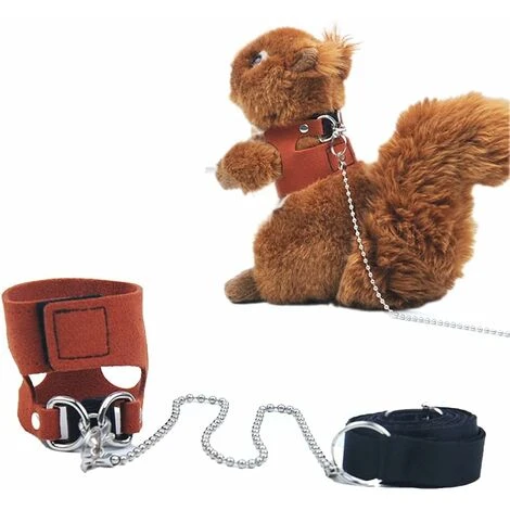 Harnais Réglable En Cuir Pour Petits Animaux Harnais Souple Laisse Souple Pour écureuils, Cochons D'Inde Et Lapin 1 Harnais Réglable En Cuir Pour Petits Animaux Harnais Souple Laisse Souple Pour écureuils, Cochons D'Inde Et Lapin