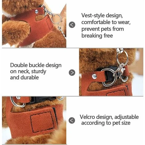 Harnais Réglable En Cuir Pour Petits Animaux Harnais Souple Laisse Souple Pour écureuils, Cochons D'Inde Et Lapin 4 Harnais Réglable En Cuir Pour Petits Animaux Harnais Souple Laisse Souple Pour écureuils, Cochons D'Inde Et Lapin – Image 4