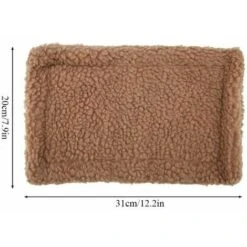 Petit Cochon D'Inde Hamster Lit Maison Rectangulaire Peluche Chaud Tapis Sommeil Pad Coussin Animaux De Compagnie Pour Souris Rats Chinchillas Lapin Hérisson Écureuil Cochon Néerlandais (Marron Clair) -Trixie || Flamingo Soldes Magasin 99755239 3