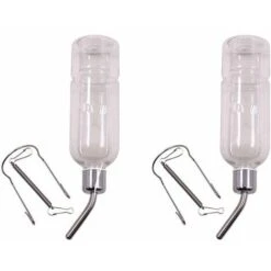 Biberon Lapin Nain , Abreuvoir Lapin Automatique, Biberon Cochon D'inde Plastique Biberon Hamster 180ml 2Pcs Blanc